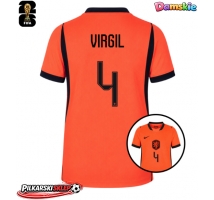 Holandia Virgil van Dijk #4 Koszulka Podstawowa damskie MŚ 2026 Krótki Rękaw